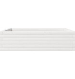 VidaXL Plantenbak 90x90x23 cm massief grenenhout wit