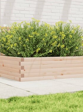 VidaXL Plantenbak 90x90x23 cm massief grenenhout