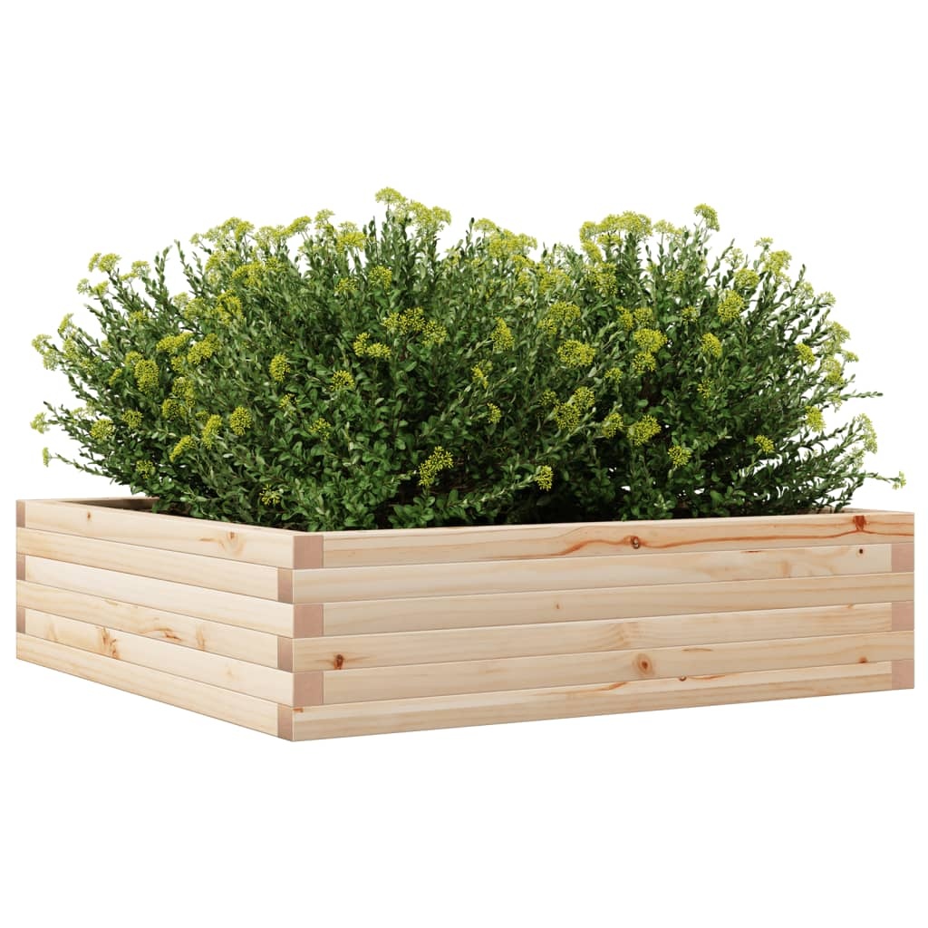 VidaXL Plantenbak 90x90x23 cm massief grenenhout