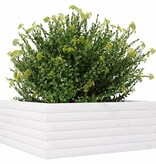 VidaXL Plantenbak 60x60x23 cm massief grenenhout wit