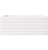 VidaXL Plantenbak 60x60x23 cm massief grenenhout wit