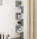 VidaXL Hoekwandschap 20x20x127,5 cm bewerkt hout grijs sonoma eiken