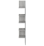 VidaXL Hoekwandschap 20x20x127,5 cm bewerkt hout grijs sonoma eiken