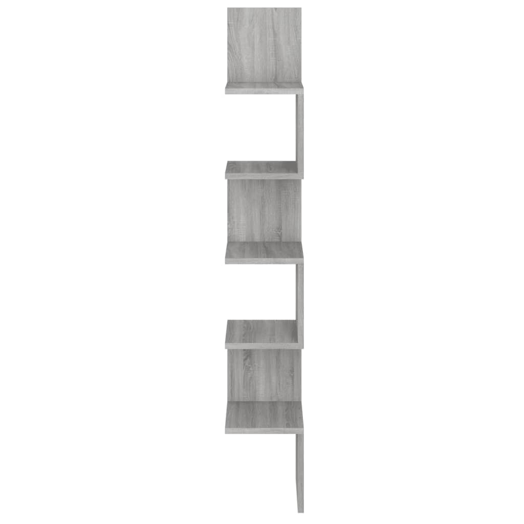 VidaXL Hoekwandschap 20x20x127,5 cm bewerkt hout grijs sonoma eiken
