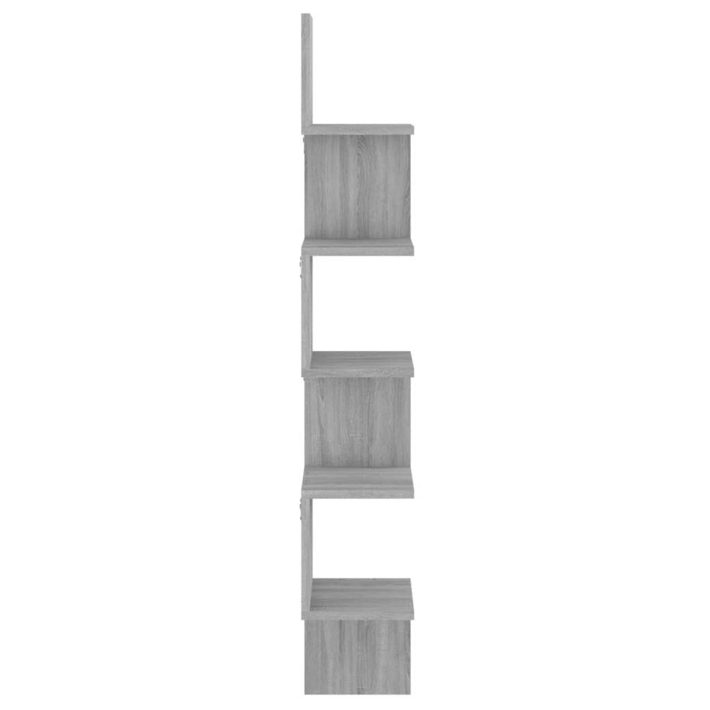 VidaXL Hoekwandschap 20x20x127,5 cm bewerkt hout grijs sonoma eiken
