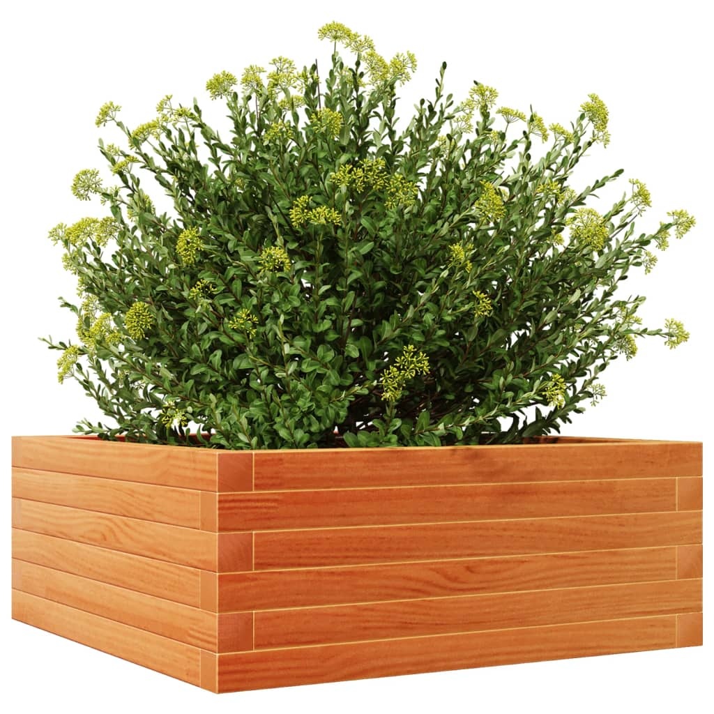 VidaXL Plantenbak 60x60x23 cm massief grenenhout wasbruin