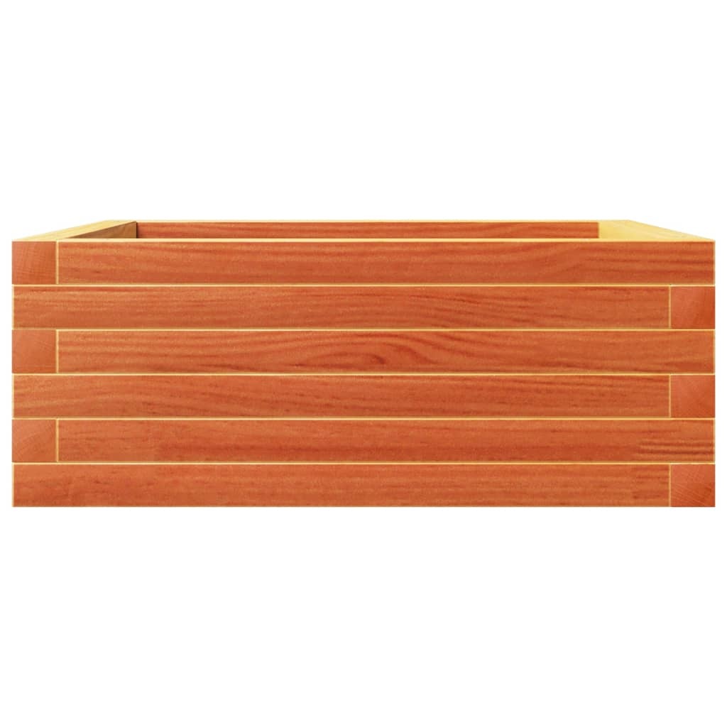 VidaXL Plantenbak 60x60x23 cm massief grenenhout wasbruin
