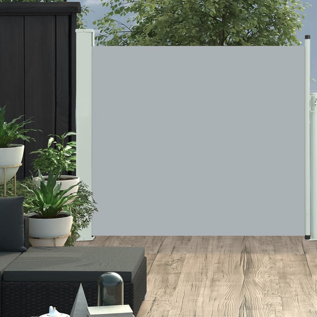 VidaXL Tuinscherm uittrekbaar 100x300 cm grijs