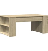 VidaXL Salontafel 102x55x42 cm bewerkt hout sonoma eikenkleurig