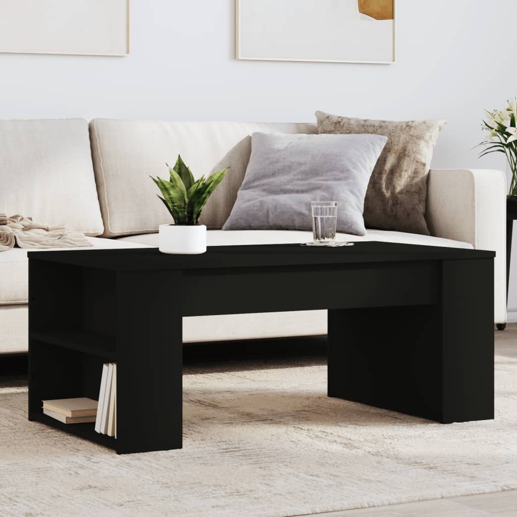 VidaXL Salontafel 102x50x45 cm bewerkt hout zwart