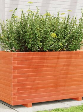 VidaXL Plantenbak 90x60x49,5 cm massief grenenhout wasbruin