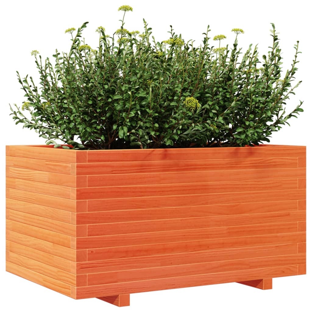 VidaXL Plantenbak 90x60x49,5 cm massief grenenhout wasbruin