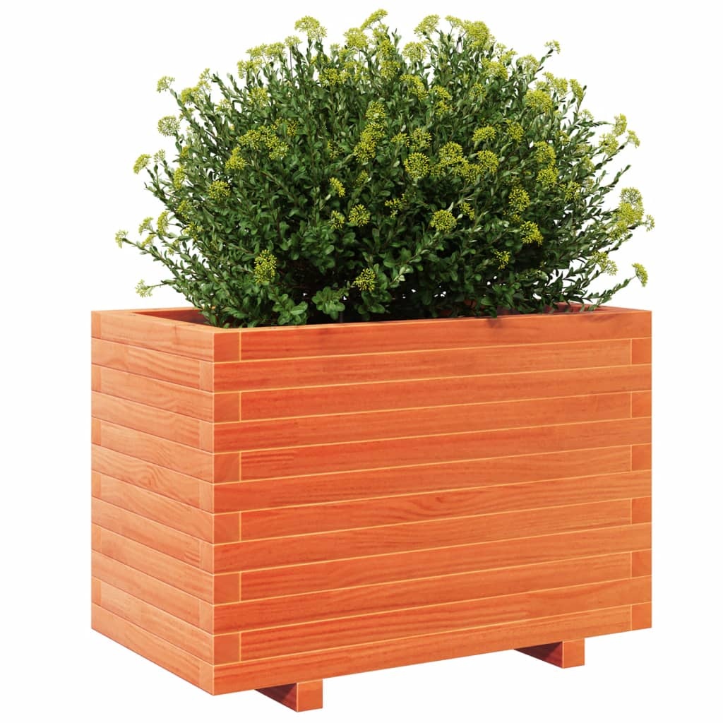 VidaXL Plantenbak 70x40x49,5 cm massief grenenhout wasbruin