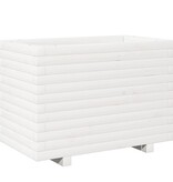 VidaXL Plantenbak 70x40x49,5 cm massief grenenhout wit