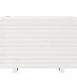 VidaXL Plantenbak 70x40x49,5 cm massief grenenhout wit