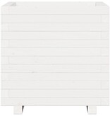 VidaXL Plantenbak 50x50x49,5 cm massief grenenhout wit