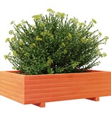 vidaXL Plantenbak 90x60x26,5 cm massief grenenhout wasbruin