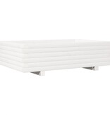 VidaXL Plantenbak 90x60x26,5 cm massief grenenhout wit