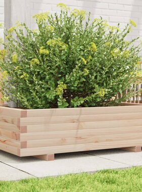 VidaXL Plantenbak 90x60x26,5 cm massief grenenhout