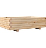 VidaXL Plantenbak 90x60x26,5 cm massief grenenhout