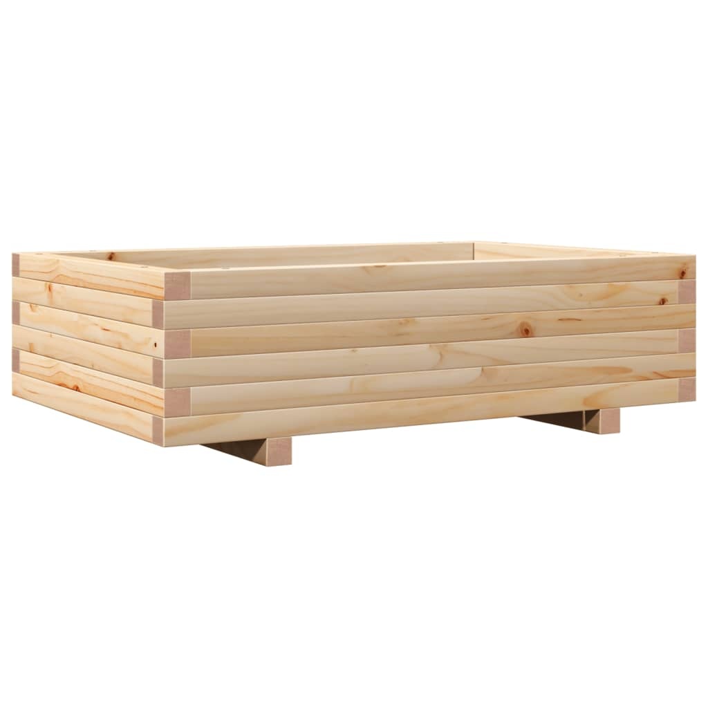 VidaXL Plantenbak 90x60x26,5 cm massief grenenhout