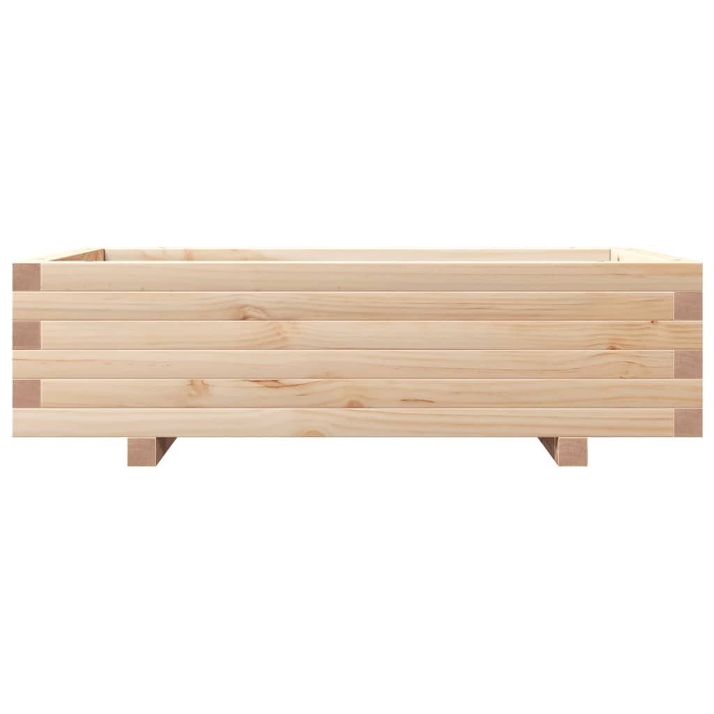 VidaXL Plantenbak 90x60x26,5 cm massief grenenhout