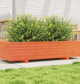 VidaXL Plantenbak 110x40x26,5 cm massief grenenhout wasbruin