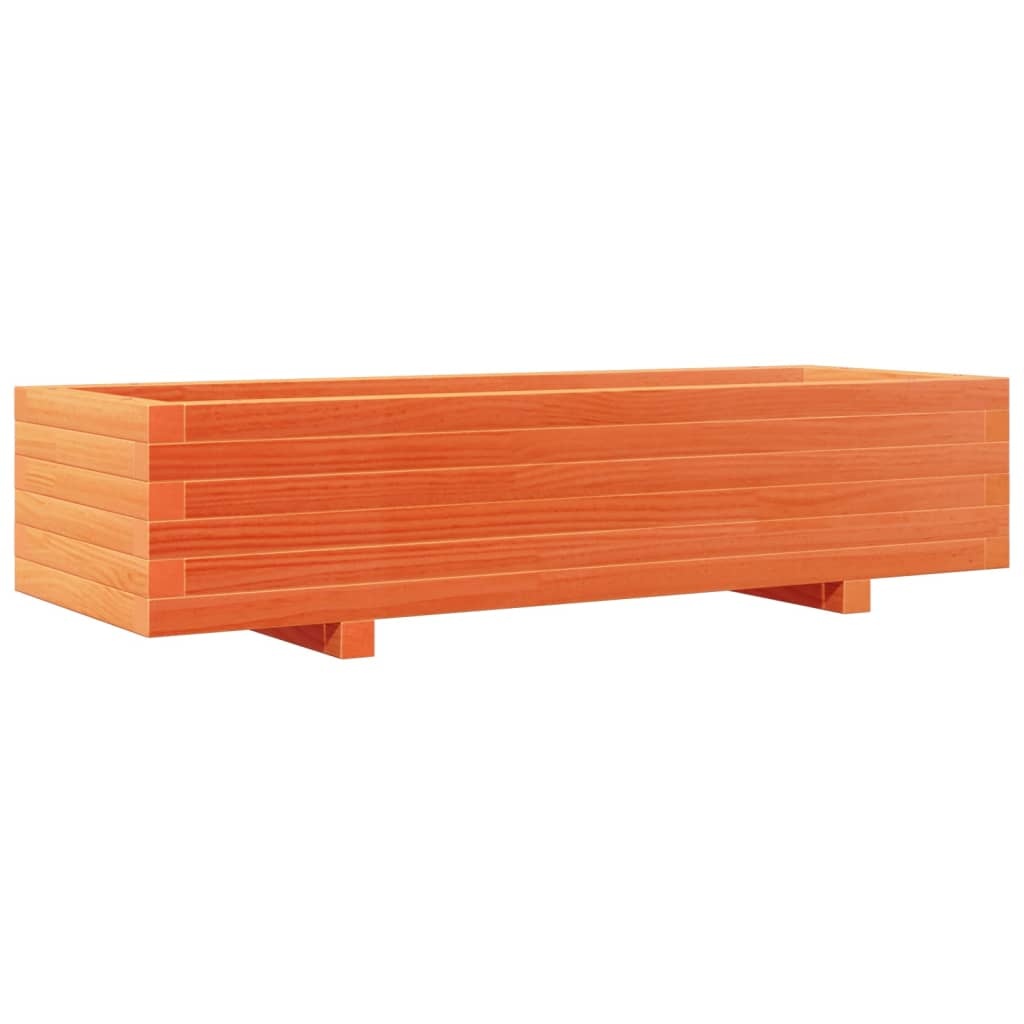 VidaXL Plantenbak 110x40x26,5 cm massief grenenhout wasbruin