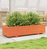 VidaXL Plantenbak 110x40x26,5 cm massief grenenhout wasbruin