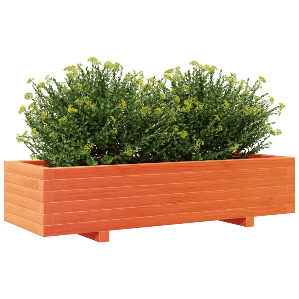 VidaXL Plantenbak 110x40x26,5 cm massief grenenhout wasbruin