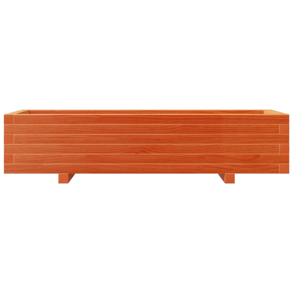VidaXL Plantenbak 110x40x26,5 cm massief grenenhout wasbruin