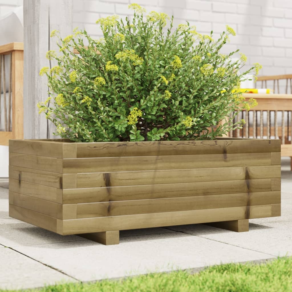 VidaXL Plantenbak 70x40x26,5 cm geïmpregneerd grenenhout