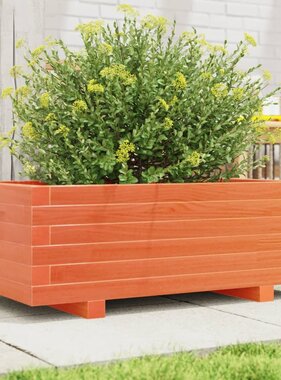 VidaXL Plantenbak 70x40x26,5 cm massief grenenhout wasbruin