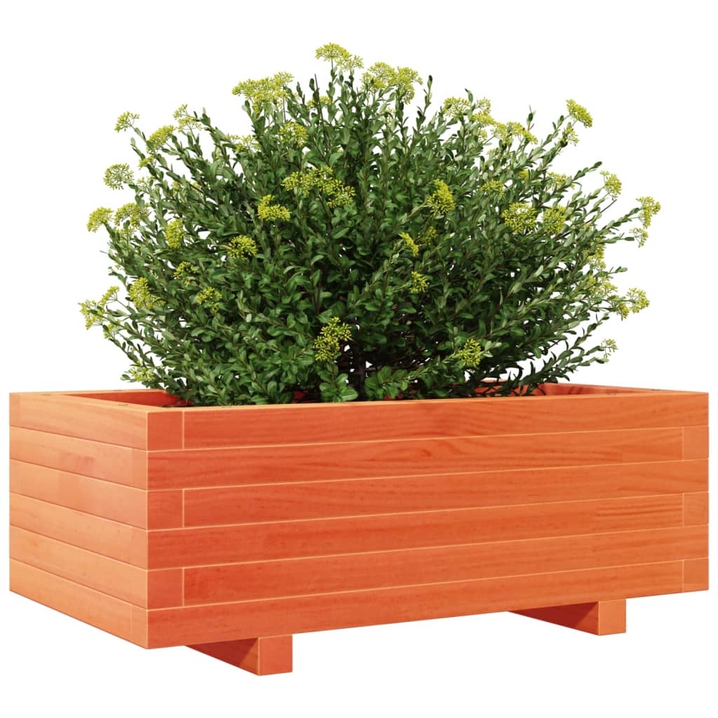 VidaXL Plantenbak 70x40x26,5 cm massief grenenhout wasbruin