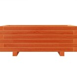 VidaXL Plantenbak 70x40x26,5 cm massief grenenhout wasbruin