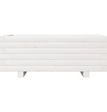VidaXL Plantenbak 70x40x26,5 cm massief grenenhout wit