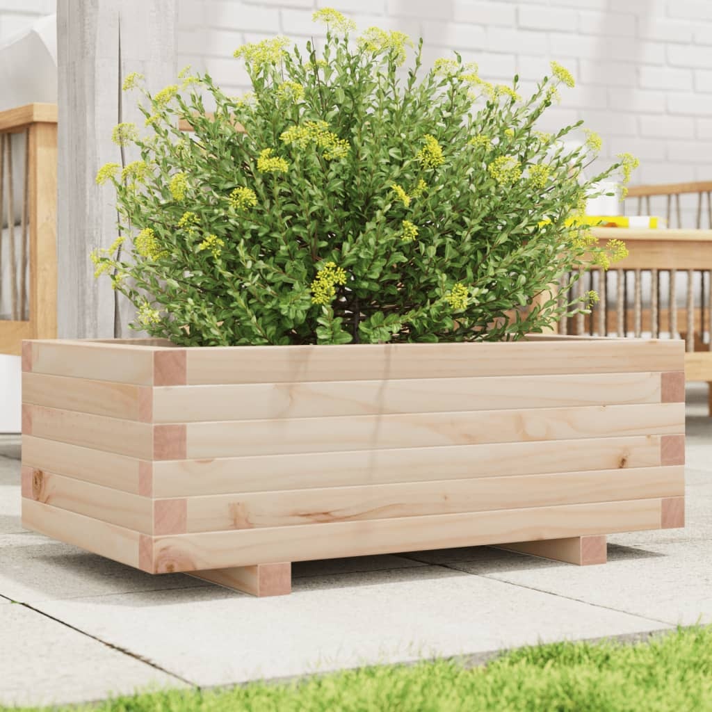 VidaXL Plantenbak 70x40x26,5 cm massief grenenhout