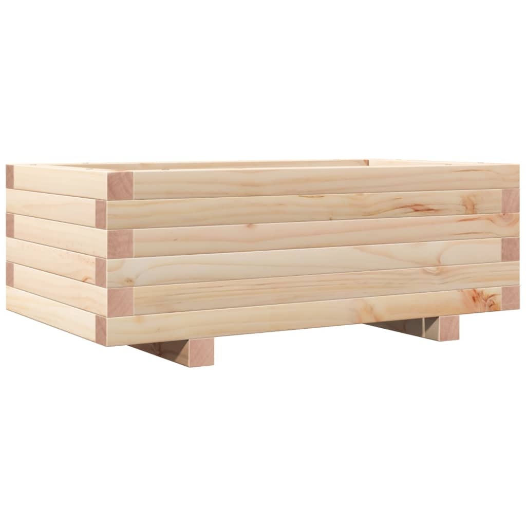 VidaXL Plantenbak 70x40x26,5 cm massief grenenhout