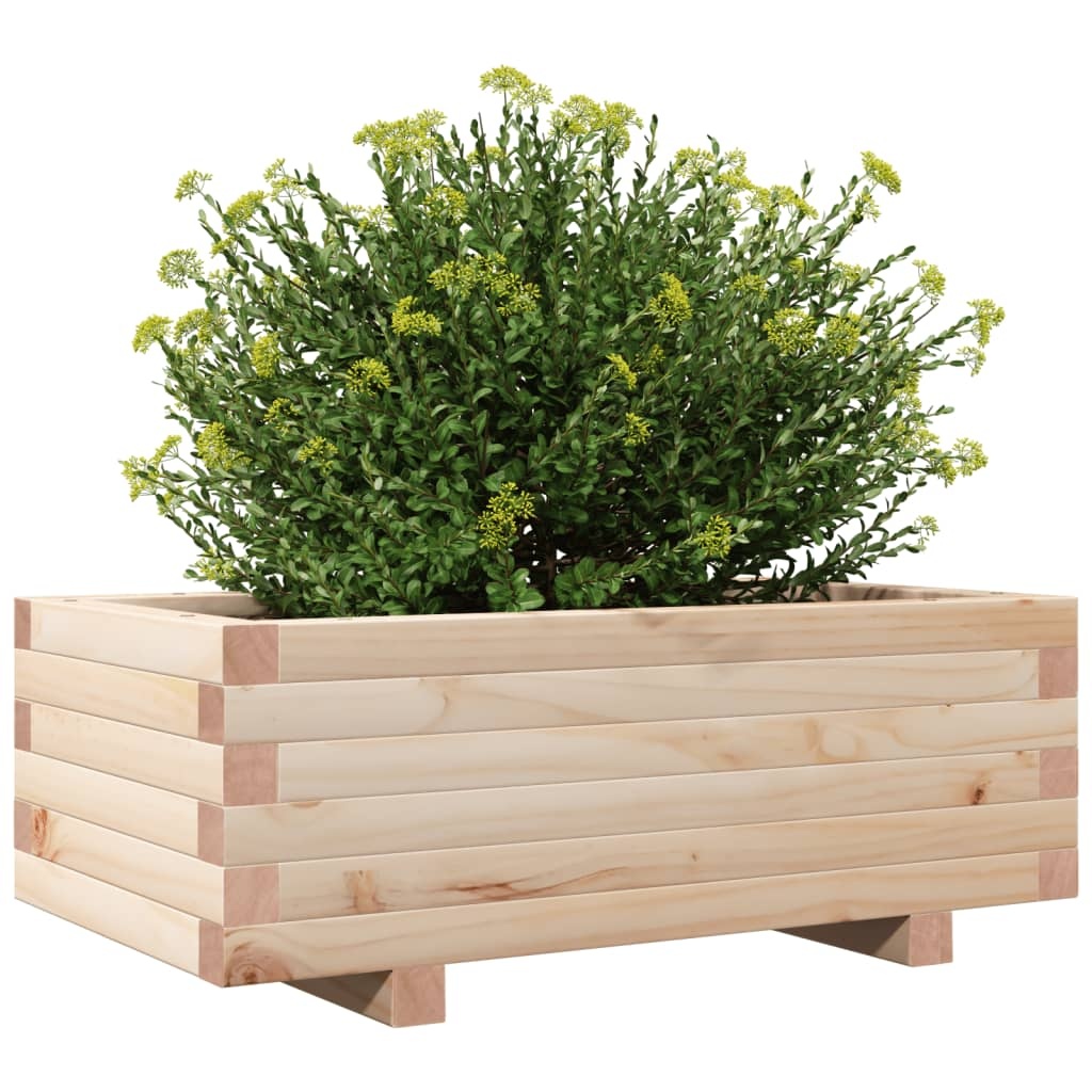 VidaXL Plantenbak 70x40x26,5 cm massief grenenhout