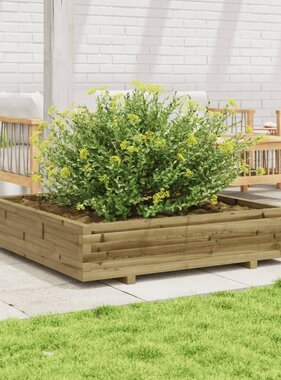 VidaXL Plantenbak 110x110x26,5 cm geïmpregneerd grenenhout