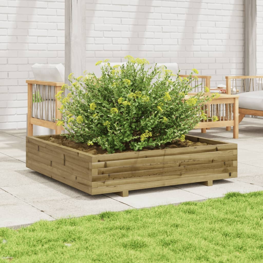 VidaXL Plantenbak 110x110x26,5 cm geïmpregneerd grenenhout