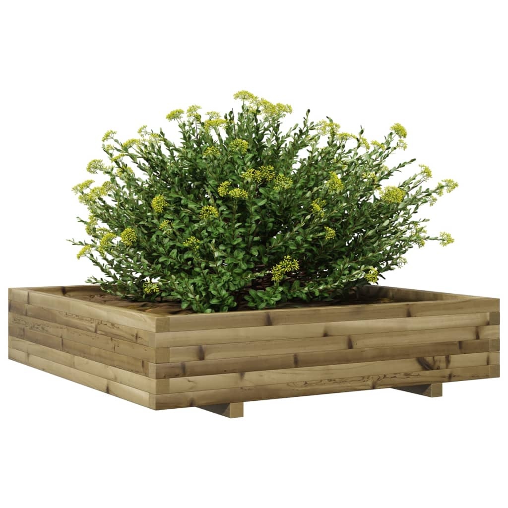 VidaXL Plantenbak 110x110x26,5 cm geïmpregneerd grenenhout