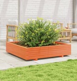 VidaXL Plantenbak 110x110x26,5 cm massief grenenhout wasbruin