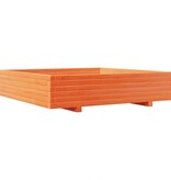 VidaXL Plantenbak 110x110x26,5 cm massief grenenhout wasbruin