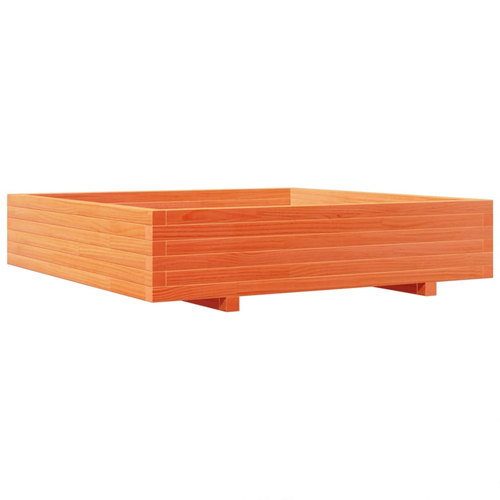 VidaXL Plantenbak 110x110x26,5 cm massief grenenhout wasbruin
