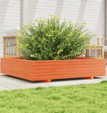 VidaXL Plantenbak 110x110x26,5 cm massief grenenhout wasbruin