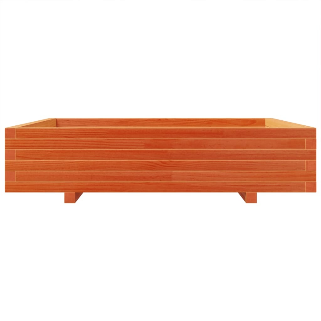 VidaXL Plantenbak 110x110x26,5 cm massief grenenhout wasbruin