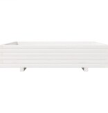 VidaXL Plantenbak 110x110x26,5 cm massief grenenhout wit