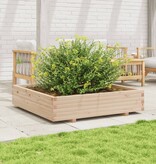 VidaXL Plantenbak 110x110x26,5 cm massief grenenhout