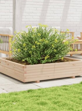 VidaXL Plantenbak 110x110x26,5 cm massief grenenhout